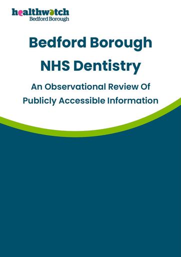 Observational Review of Dentistry Websites, Healthwatch Bedford Borough - 16 March