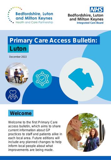 Luton Primary Care Access Bulletin - December 2022