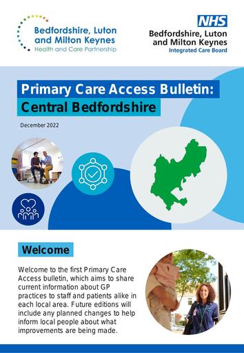 Central Bedfordshire Primary Care Access Bulletin - December 2022