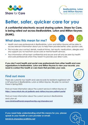 Share for Care poster