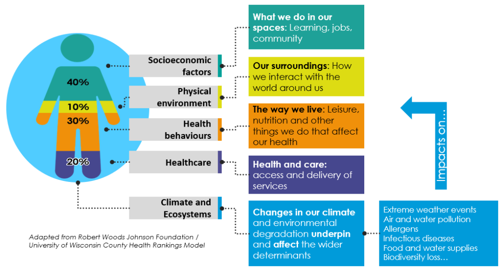 The wider determinants of health and the impact of climate change