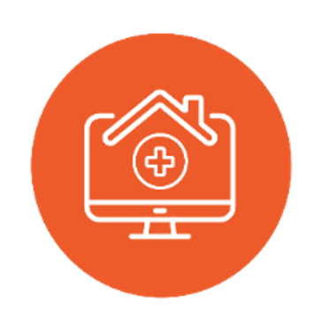 MiiCare icon representing remote monitoring at home