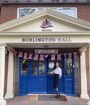 Anda Marin, general manager, stood at the door of Burlington Hall Care Home.